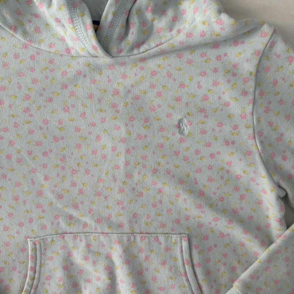 Polo Ralph Lauren Girls 2pc Floral Cotton Sweatshirt & Short Set Sz 8-10(M)